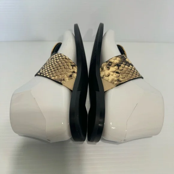 Tory Burch Patos Disk Thong Woven Leather Sandals Size 5 1/2 - Picture 5 of 12